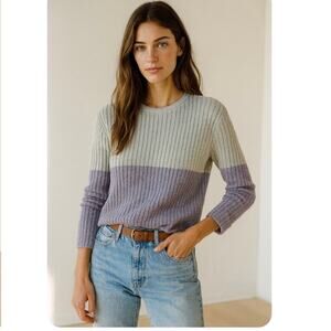 Vintage Liz Claiborne 100% Cotton Colorblock Sweater Large